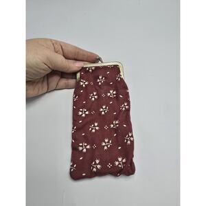vintage eyeglass Case Pouch Cigarette Case Floral Cloth